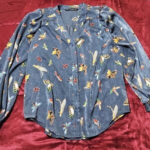 Zara Basic Insect Blouse